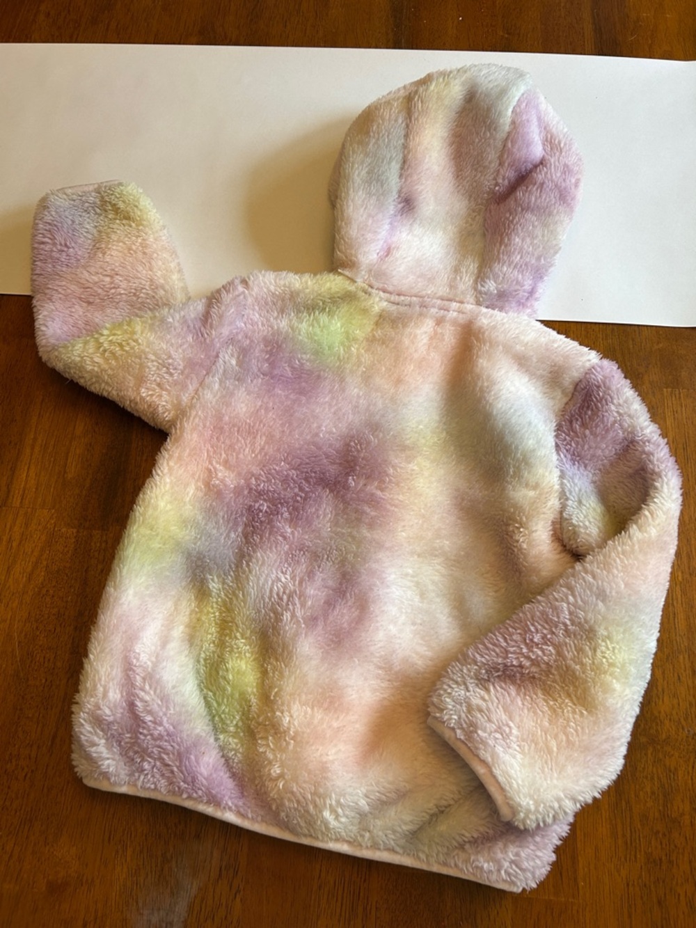 Girls Fuzzy Unicorn Hoodie 5T Pastel Rainbow Sherpa Zip Up Jacket - Picture 6 of 6